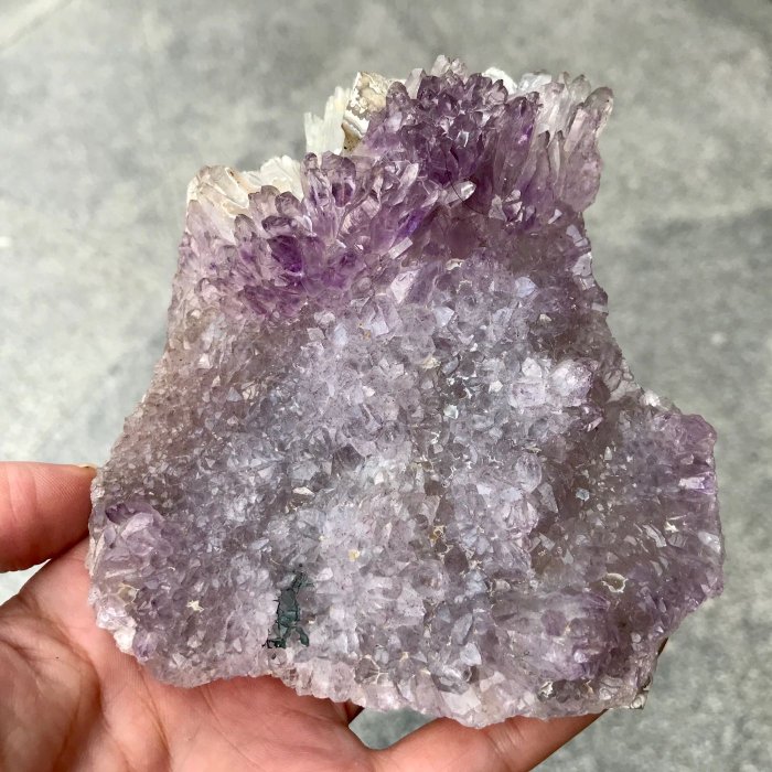 已售」克魯茲紫水晶簇Gwindle Quartz 紫晶花水晶簇特殊型態看