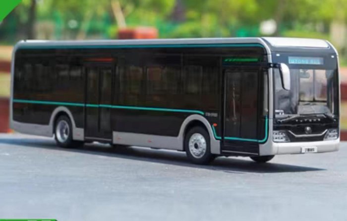 1/42宇通バスモデルU12ダイヤモンドモデル 上海バス 純電気バス 合金