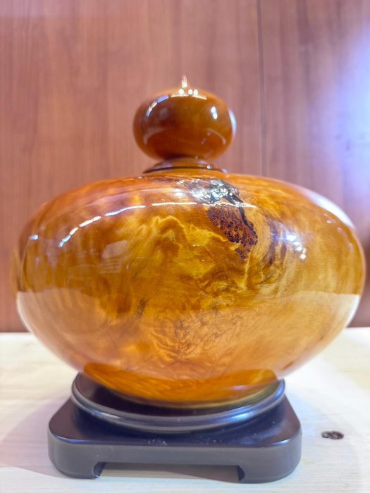 台湾産　黄檜　飾り品　聚宝盆 稀有真品台灣黃檜聚寶盆附轉盤檜木擺件風水擺件禮品擺件招財聚寶盆店鋪