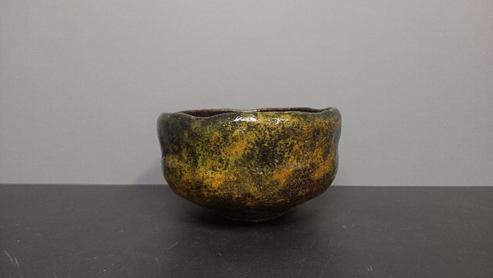 加藤石春立田錦樂茶碗抹茶碗，2.5cm/高7.5cm，！ 【藝海拾珍】二手-880
