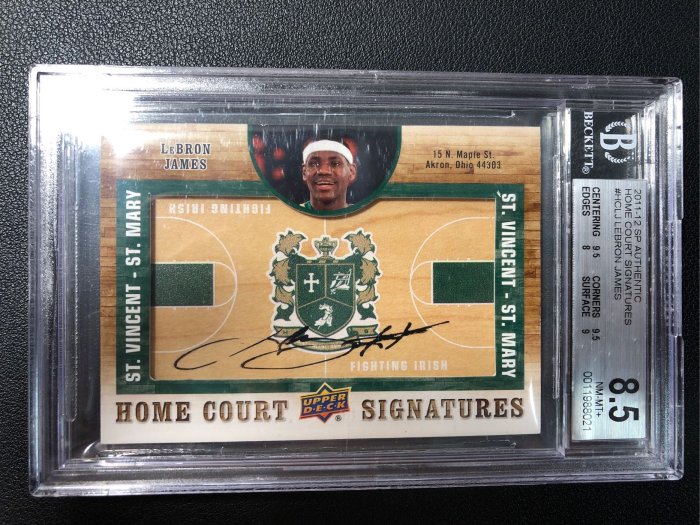 Lebron James Home Court Signatures 簽名 評級卡