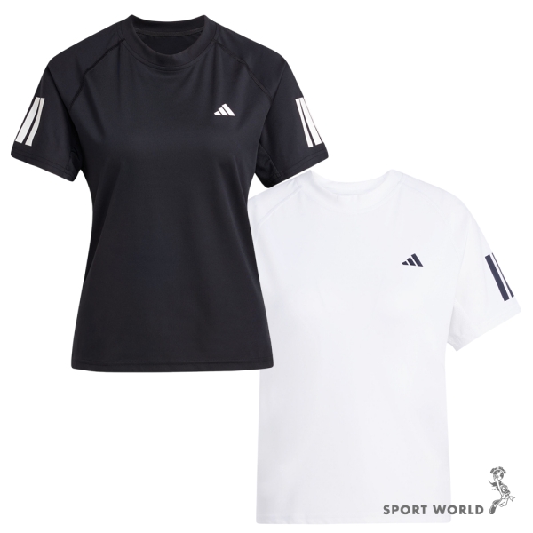 Adidas 排汗短袖上衣 女裝 拼接網布 黑/白【運動世界】JN7093/JN7094