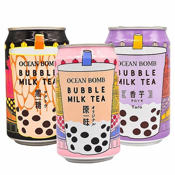 OCEAN BOMB 珍珠奶茶飲料(單罐)315ml 款式可選【小三美日】空運禁送