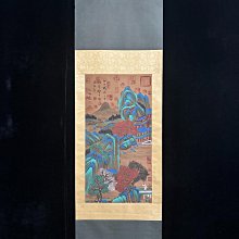 老字畫《趙孟頫山水》絹布手繪材質絹布裝裱尺寸187cm*60cm左右畫心尺寸