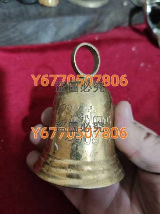 銅鈴鐺銅鐘2008年小銅鐘工藝精美很多英文非常不錯重117克藏品老貨收藏