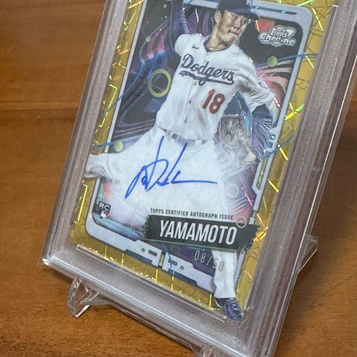 topps chrome 2022 POWER dynamics 山本由伸 山本由伸Yoshinobu Yamamoto 2024 Topps Chrome Cosmic Gold RC Auto