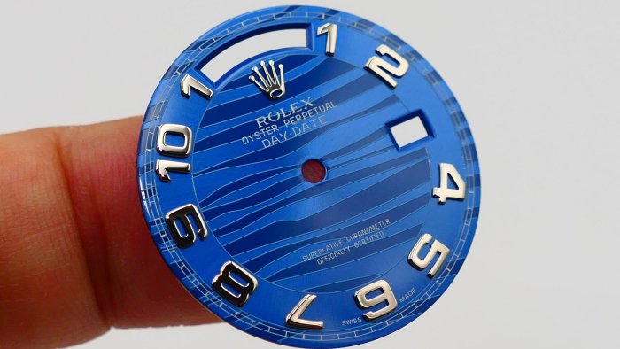 【美好時光】ROLEX勞力士原裝特殊藍面水波紋面盤 ( 18239 18346 118206 118209 118239可用)