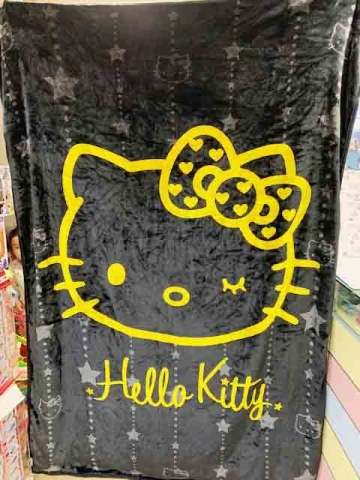 【震撼精品百貨】Hello Kitty 凱蒂貓~三麗鷗 kitty 日本毛毯&被子(黑金)*11484