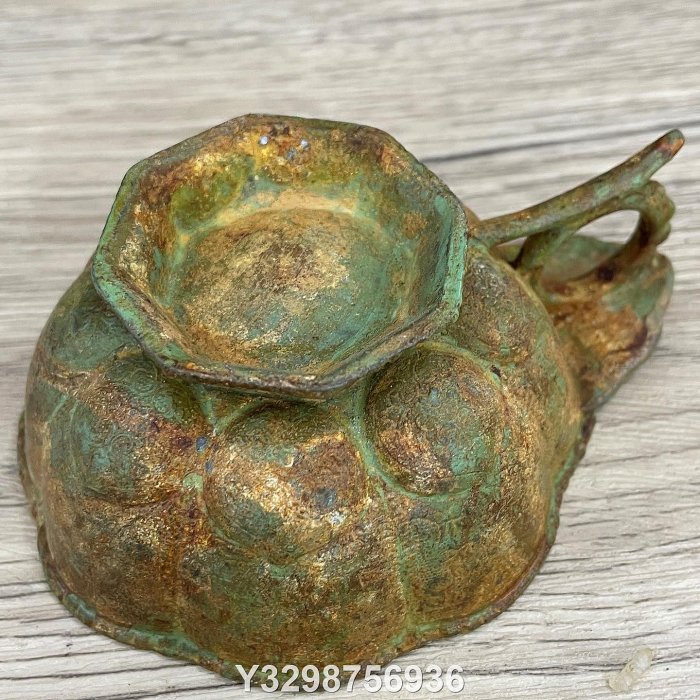 銅器工藝品復古工藝品鄉下老物件收藏大唐貞觀年造鎏金酒杯鎏金狩獵酒杯