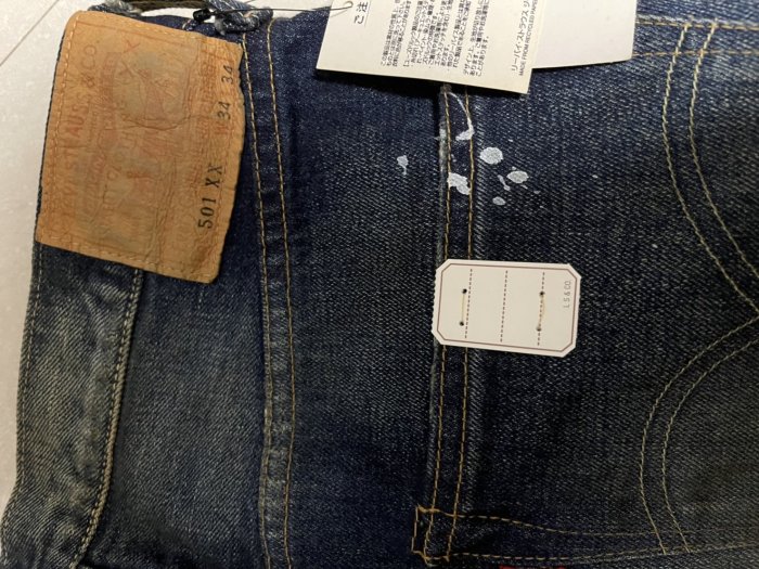 TSU 日本製LEVIS 501XX 55501 0061 破壞貼布牛王W34 W32 全新