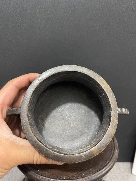 嚴選大明宣德年制如意耳銅香爐，傳世老包漿乾淨光亮，實物對比無誤，重