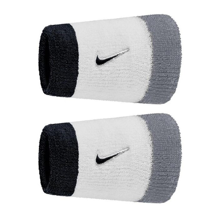 【曼森體育】NIKE SWOOSH 黑白灰色 加長護腕 運動腕帶 護腕 吸汗