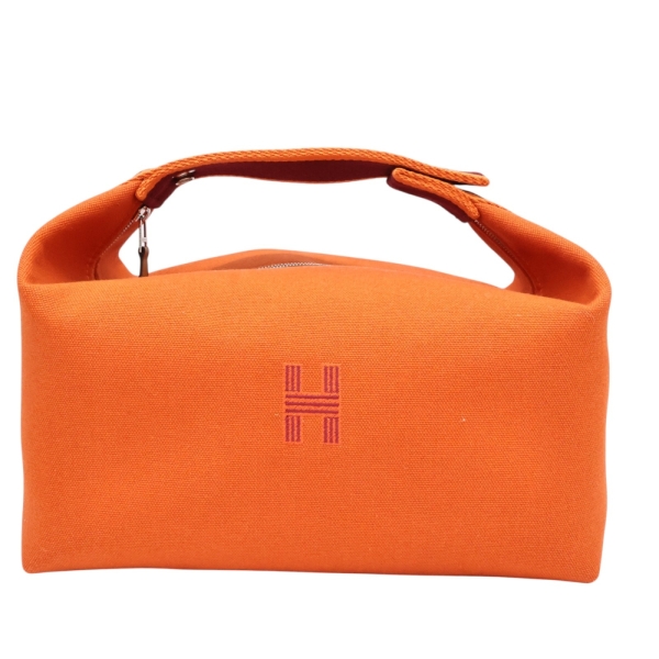 HERMES 愛馬仕 橘色 帆布 Bride-a-Brac MM 手提包 【二手名牌BRAND OFF】