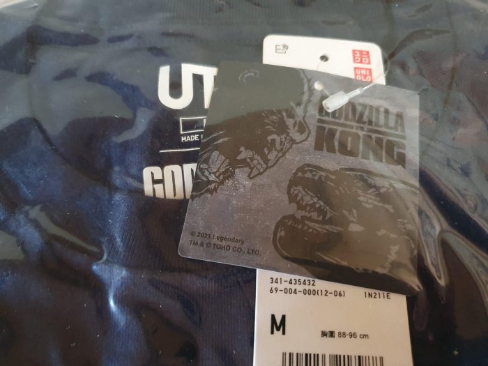 UNIQLO GODZILLA'S WORLD 哥吉拉 UT恤 深藍色M號 435432