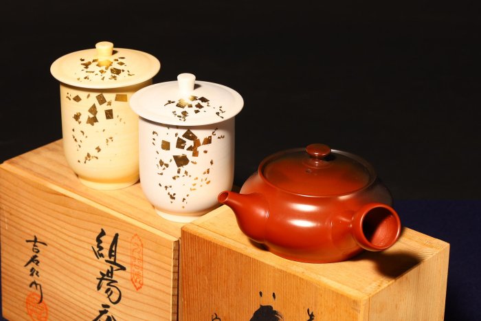 寧】煎茶道具 在銘 鉄瓶 底印 葉紋 古玩 時代 【a121024 6】 龍文堂