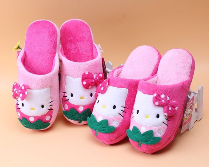 HELLOKITTY正品凱蒂貓卡通冬季新款家居棉拖鞋冬季保暖家居拖