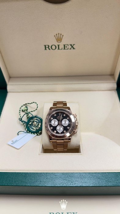 勞力士 Rolex 126505G 黑面 玫瑰金 八鑽Daytona 迪通拿