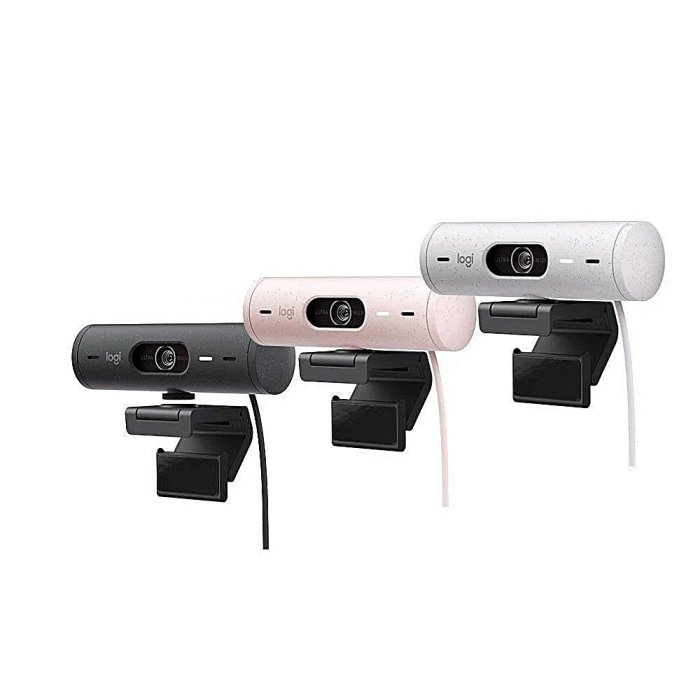 Logitech 羅技 Brio 500 網路攝影機 石墨黑/珍珠白/玫瑰粉 (LOGI-B500)