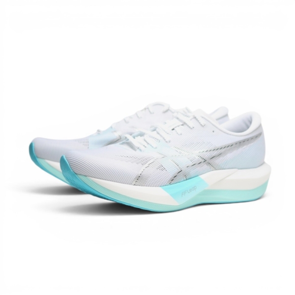 ASICS 慢跑鞋 MAGIC SPEED 5 灰水藍 2E寬楦 碳板 輕量跑鞋 男 1013A184101