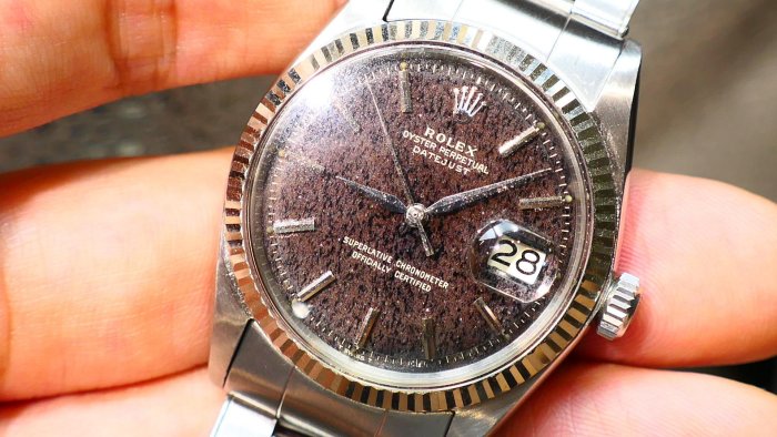 【美好時光】拍賣會等級天花板DJ鋼王!ROLEX勞力士 1601 Gilt tropical dial + 7206卯釘帶