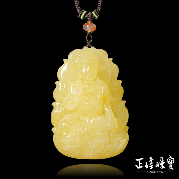 琥珀蜜蜡 白腊 正佳珠寶】 蜜蠟琥珀蒐藏級白金白花蜜68.2g 阿彌陀佛蜜蠟琥珀