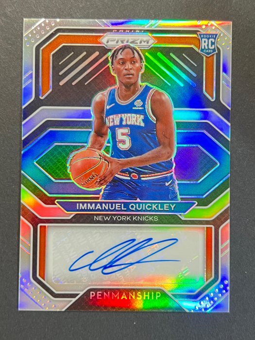 Immanuel Quickley 銀亮SILVER 簽名AUTO PRIZM 2020-21 新人RC 373 