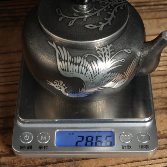 桑園の】日本老字號本錫錫半厚胎286g 側把壺急須茶壺高檔茶具T 11046