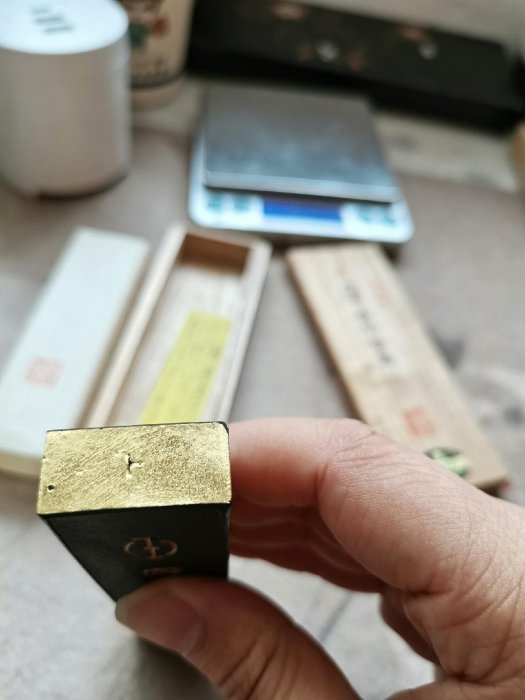 玉泉堂玉泉墨玉泉堂老墨70-80年代日本玉泉堂制菜種油煙“玉泉墨”一笏三