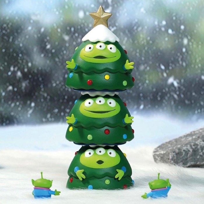 聖誕樹 疊疊樂 玩具總動員 Disney 迪士尼 PIXAR 皮克斯 三眼怪 三眼仔 披薩星球 聖誕節 公仔 擺件