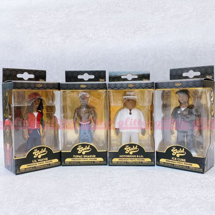 glitter。Funko VINYL GOLD 2Pac BIG Ice Cube 小韋恩嘻哈公仔| Yahoo拍賣
