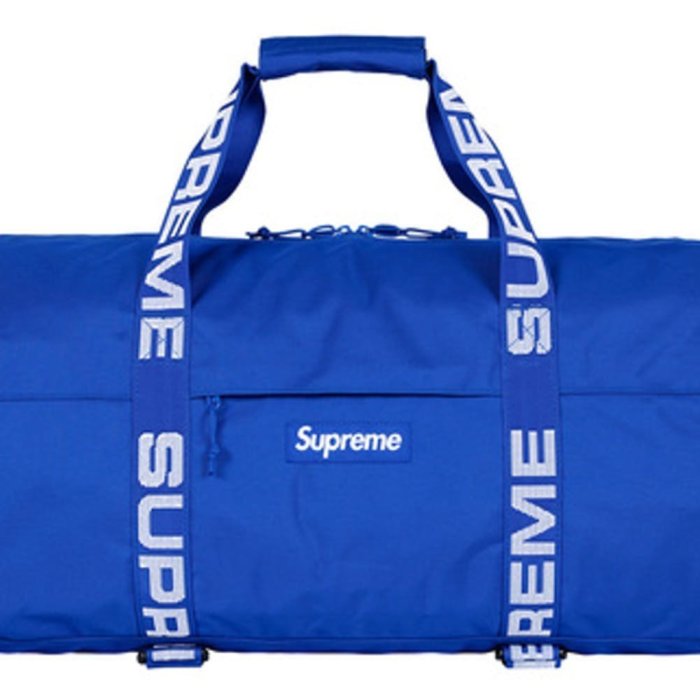 全新現貨Supreme Duffle Bag ss18 Royal 旅行健身中袋現貨(wtaps