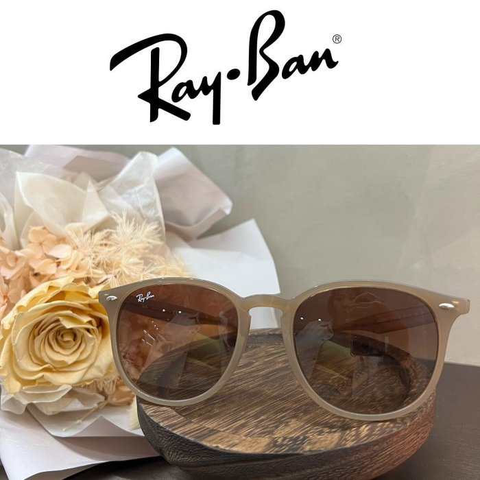 【MeMeet】一元起標 二手真品 RAY BAN 雷朋 棕色漸層 墨鏡 V810