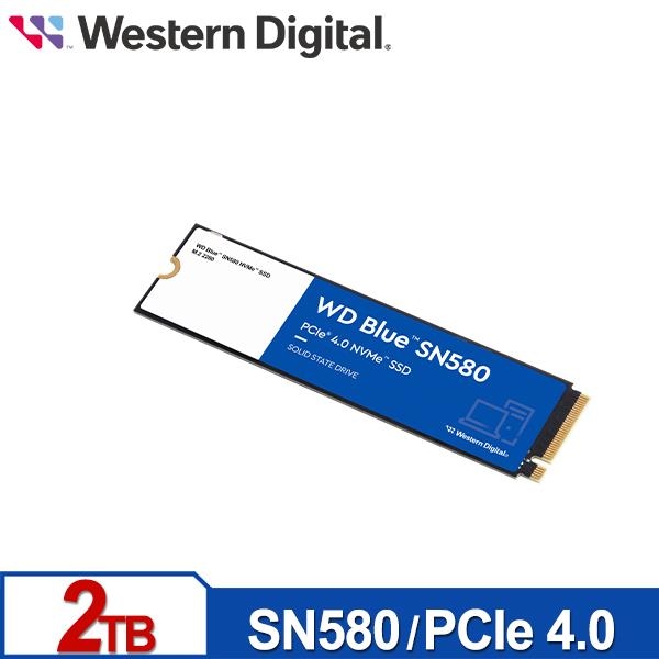 WD 藍標SN580 2TB NVMe M.2 PCIe 4.0 SSD 固態硬碟WDS200T3B0E | WD 威