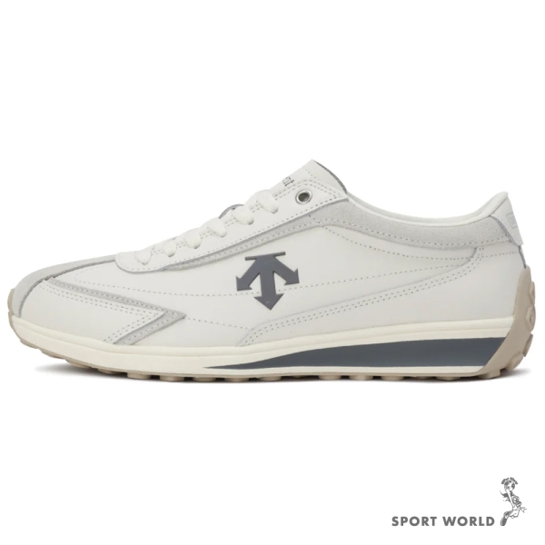 Descente 迪桑特 休閒鞋 男鞋 女鞋 皮革 米灰【運動世界】SR113LCR11-GRY0