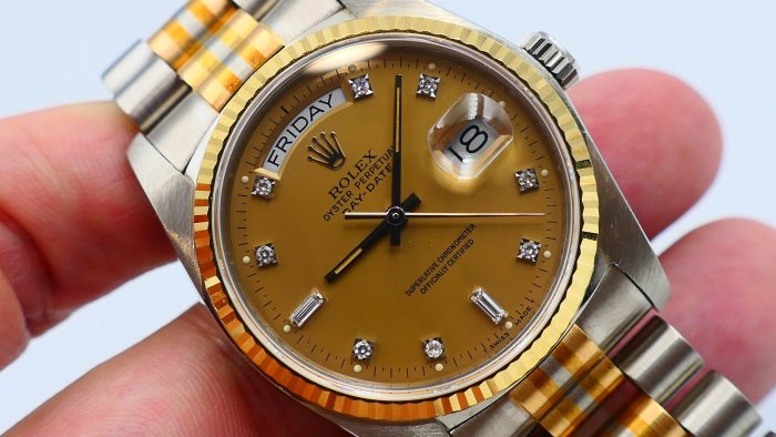 【美好時光】盒單全!罕見型號勞力士ROLEX 18039BIC稀有三色金版本!全原裝超美品RSC洗油保養完成( 18238 18239參考)