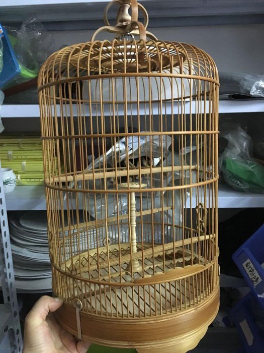 野比店長推薦~【木質鳥籠】高鳥籠01水鶇手工鳥籠裝飾水駒水鶇海底藤雜