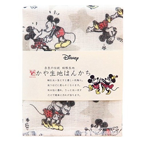 【震撼精品百貨】Micky Mouse 米奇/米妮 ~日本Disney迪士尼 日本製紗布巾 手帕-米妮&米奇*14423