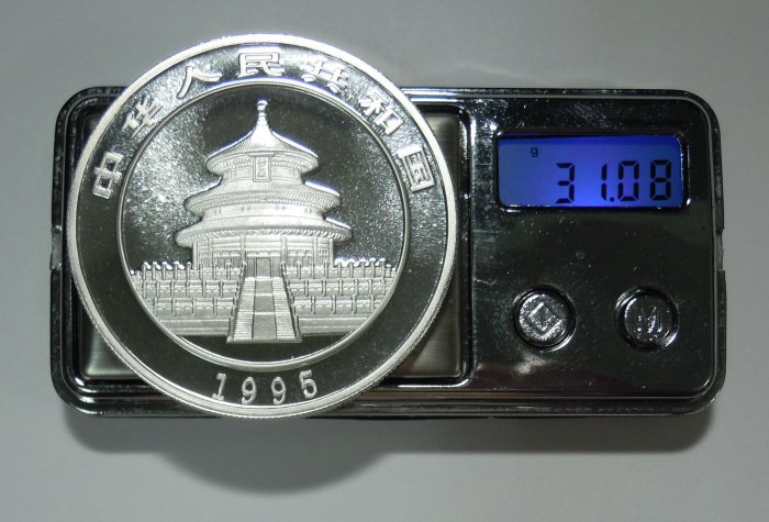 84)中幣~1995年中國1盎司純銀999熊貓銀幣.保真＞1元起標無底價| Yahoo拍賣