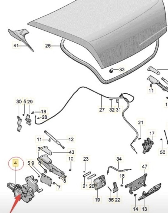 Bentley parts Continental 後行李箱驅動馬達 原廠件 歐洲產