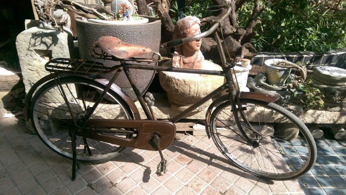 古早懷舊腳踏車(後轉)煞車【侘寂文學館】高山牌  出清讓藏【古董級】擺設極佳⋯