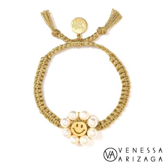 Venessa Arizaga GOLDEN DAISY 珍珠笑臉手鍊 金色手鍊