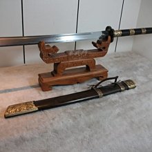 軍武門二館】康熙斬馬刀(黑檀木/手工摺疊鋼/燒刄) 銅雕/手工大刀/收藏