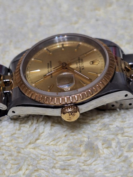 勞力士15223半金錶 特殊鏡框 特殊鏡圈 /16233, 15210 15000 116233 1803 18238原裝少有18K金框 /紅蟳 鏡框 鑽圈