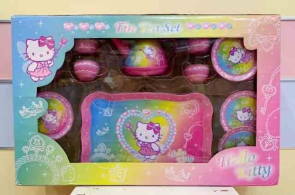 【震撼精品百貨】Hello Kitty 凱蒂貓-三麗鷗 kitty 鐵製餐具辦家家酒玩具#29205