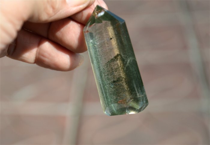 【明威水晶】綠幽靈墬子_綠水晶墬子_開運化煞提昇能量_淨重 :41公克_ 鐘型綠幽靈墬子#08_讚好運