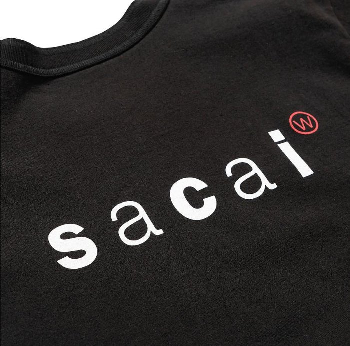 ◆sacai◆WTAPS Print T-Shirt 半袖 sacai Black WTAPS Edition Flock Print T-shirt Sacai