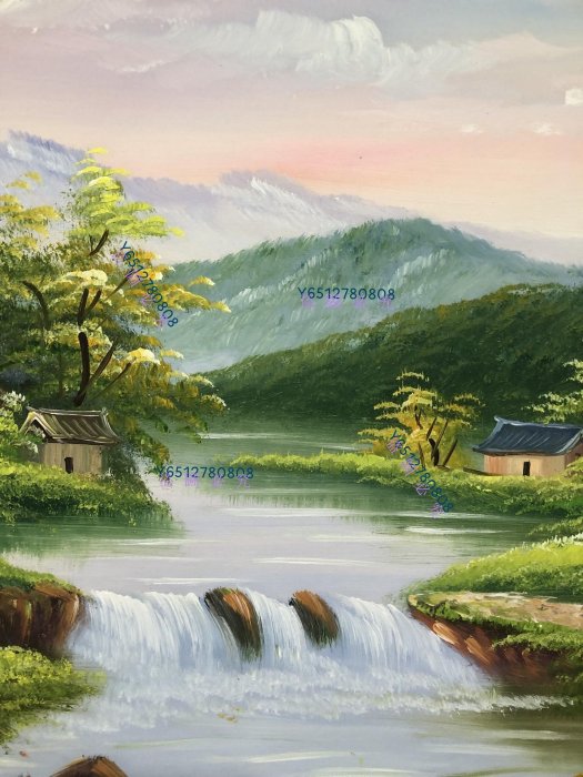 121【吳冠中】風景，純手繪油畫，尺寸100*69cm左右，900135220【東方