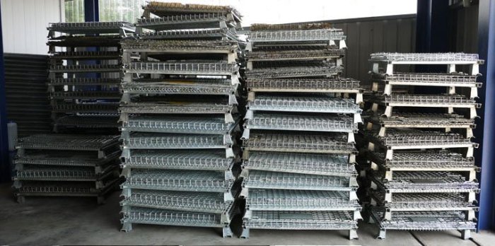 折疊式倉庫二手蝴蝶籠/中古蝴蝶籠/中古貨物籠/中古倉儲籠/中古鐵籠/倉庫籠/鐵籠/鐵框/巧固籠  破盤價