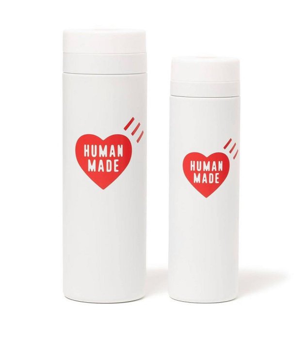 HUMAN MADE 水筒 300ml 全新2024SS HUMAN MADE THERMO BOTTLE 300ml 500ml 愛心保溫瓶水瓶水壺