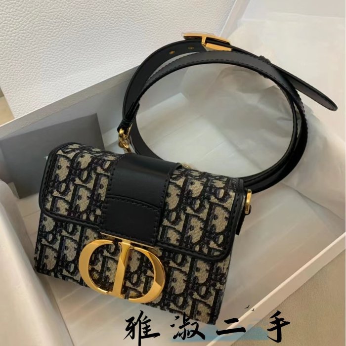 雅淑二手 DIOR 迪奧 鏈條包 Oblique 蒙田包 30 MONTAIGNE 手袋 肩背包 單肩包 手提包